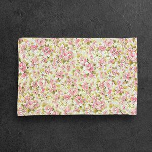 Vtg Marvelaire by Springmaid Pillowcase Pink Floral Moon Flower Pattern Retro